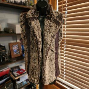 .Faux Fur and Knit Vest from XOXO